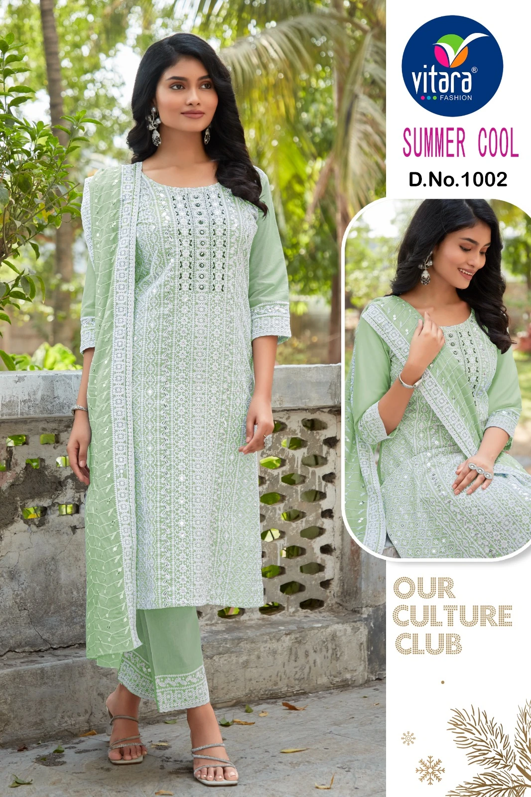 Vitara Fashion Summer Cool Heavy Cambric Cotton Wholesale Fancy Readymade Salwar Suit Catalog — Wholesale Readymade Suit, MPA wholesale from Surat — view 4